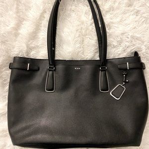 Tumi - large leather work / laptop bag or carry-on